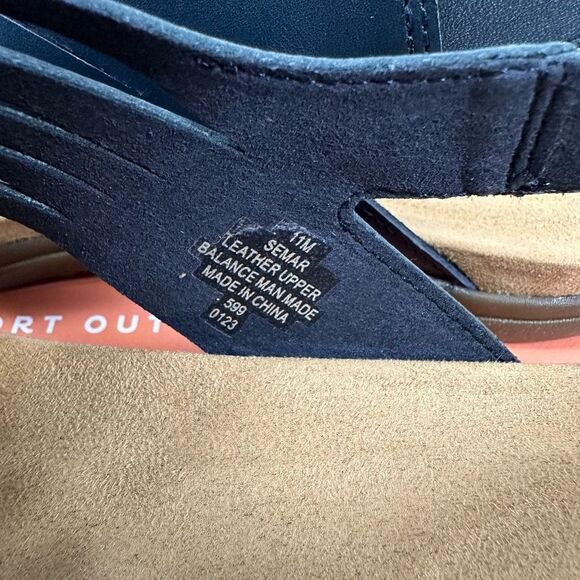 Easy Spirit Women’s Mar Leather Comfort Sandals Ultra Flexible Dark Blue 11M NWT - Picture 4 of 7